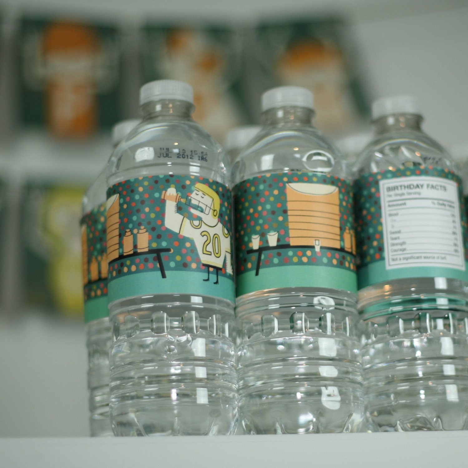 Water Bottle Labels from the Football Fun Collection by Spaceships and Laser Beams