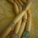Vintage Multi Strand Carved Bone & Glass Bead Necklace