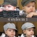 Newsboy Hat Sewing Pattern - Reversible Unisex Infant and Child Sizes - PDF