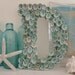 Beach Cottage Seashell Decor Limpet Shell Sign Letter Monogram - Aqua