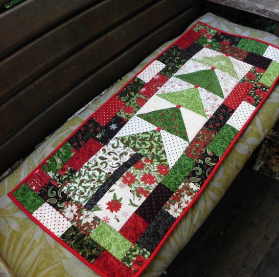 christmas tree table runner by nannygrans on etsy christmas tree table runner by nannygrans on etsy