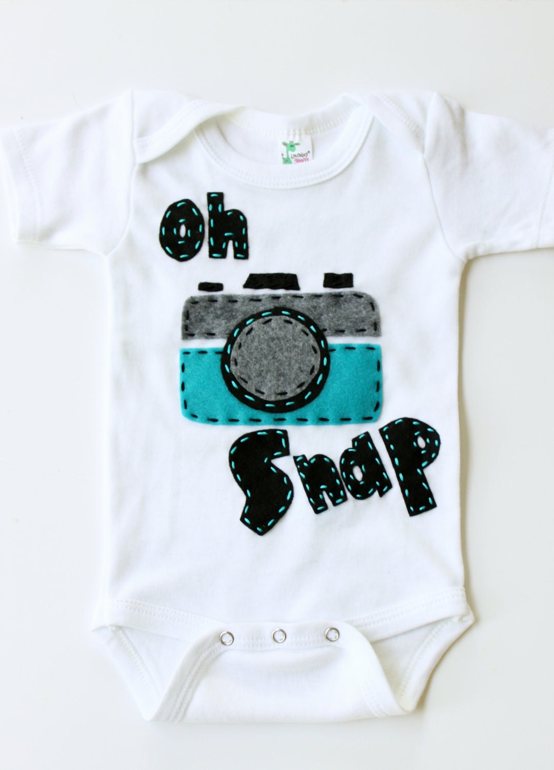 Oh snap onesie, vintage camera, unisex, baby shower gift,