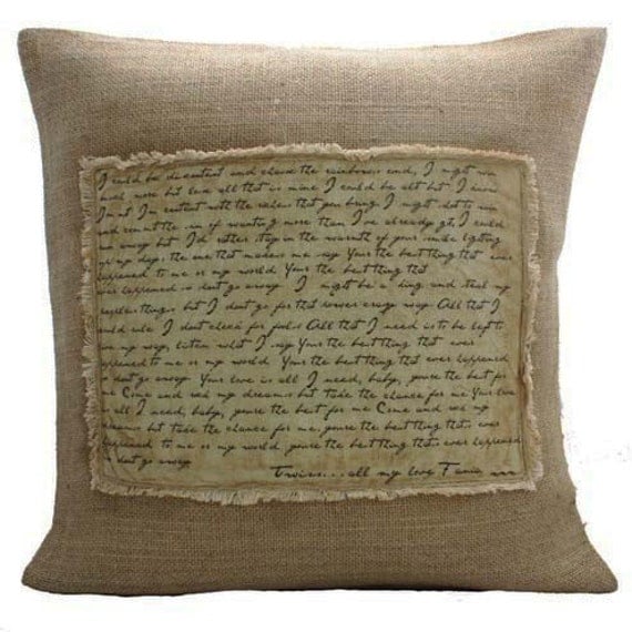 Custom Script Pillow Cover