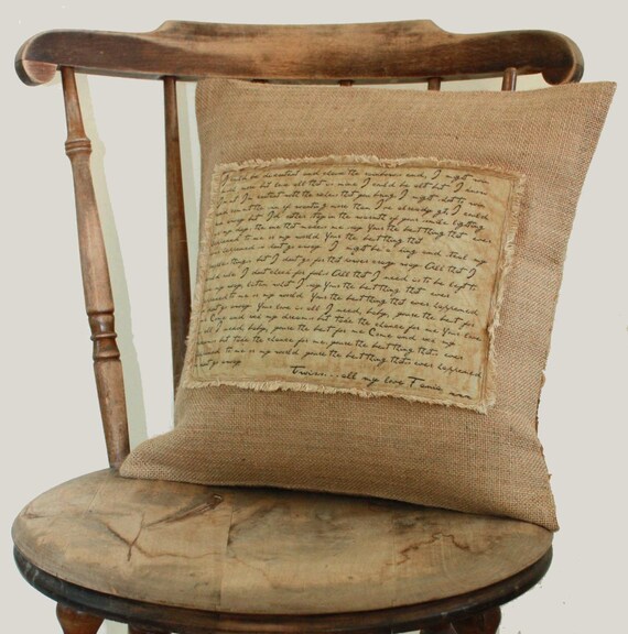 Custom Script Pillow Cover