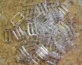 3/8" Clear Plastic Bra Sliders. Pack of 25. Great for headbands.