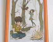 loose leaves - framed art print - ready to hang - jaime hernandez