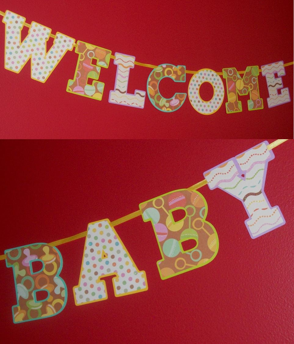 CLEARANCE Welcome Baby Baby Shower Banner Letter Banner ... Gender Neutral ... READY to SHIP ... adjustable ... custom options available Il_170x135