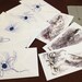 Limited Edition Signed Set of 3 Miniature Prints, silver backprint FREE DELIVERY