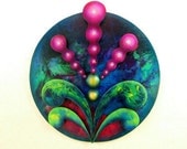 3D Abstract Art  Wall Sculpture Painting Wall Decor Psychedelic Flower