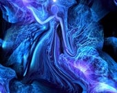 Figure Art Goddess Reiki Healing Digital Painting Energy Art Print Blue 8 x 10