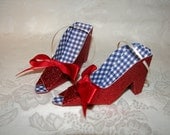 Wizard of Oz Ruby Slipper Paper Shoe Ornaments set of 2 Il_170x135