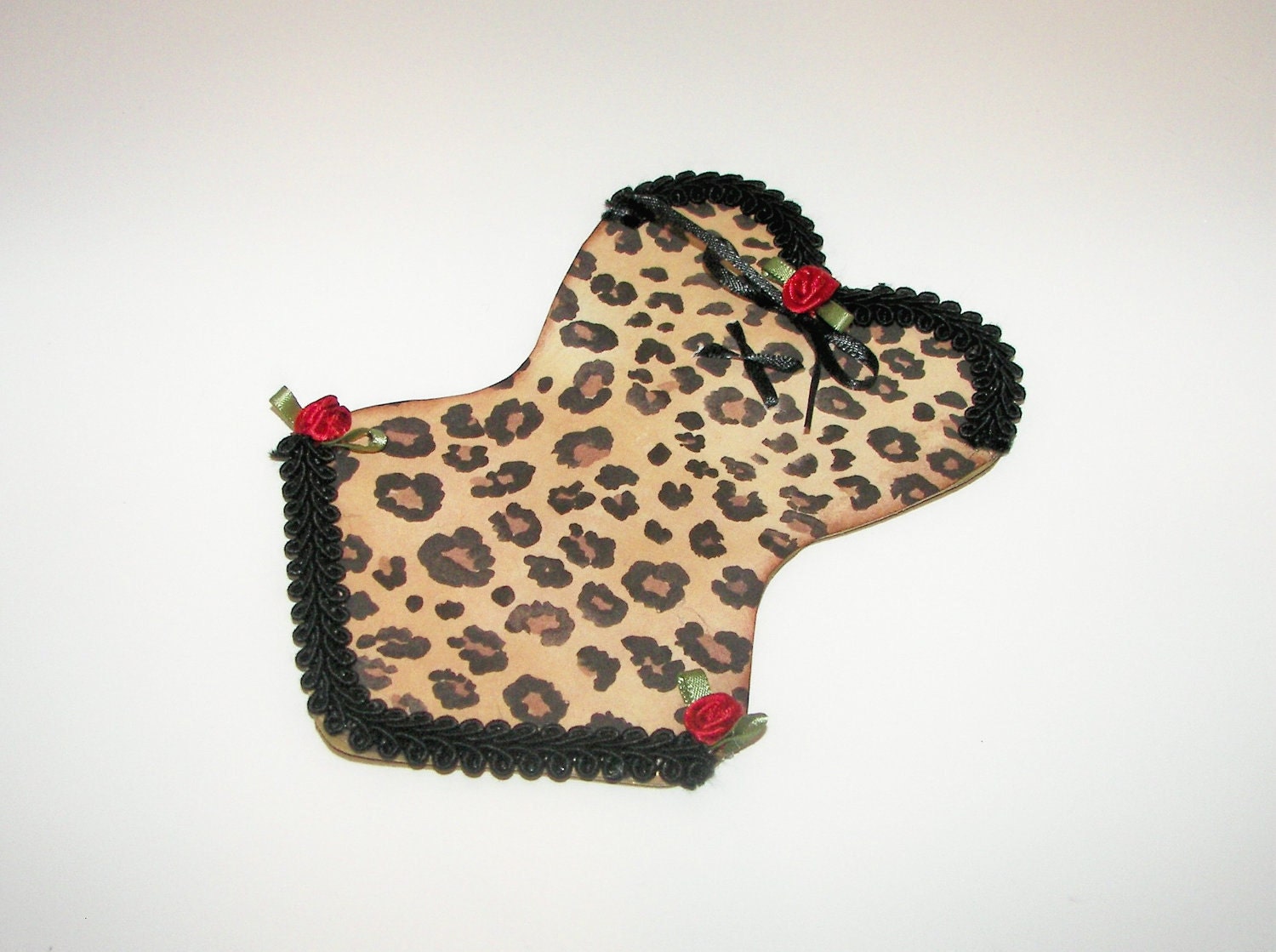 Leopard Print Corset Card