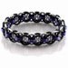Black, Purple, and Silver Helm Chain Maille Stretchy Bracelet
