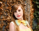 Made to Order Banana Cream Bow Tie hand made by Polly Bland