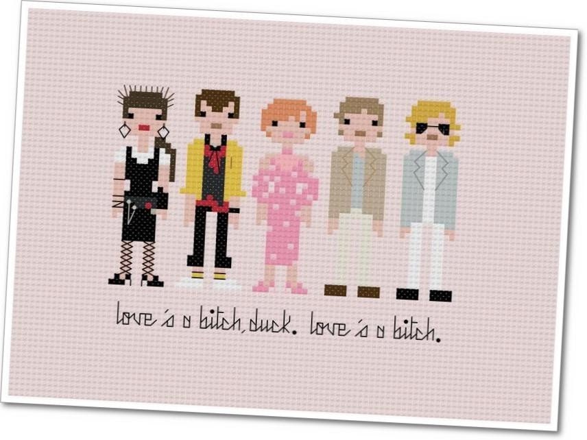 Pixel People - Pretty In Pink - PDF Cross Stitch Pattern - INSTANT DOWNLOAD