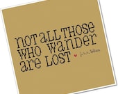 Not All Those Who Wander - Wee Little Quotes PDF Cross Stitch Pattern - INSTANT DOWNLOAD
