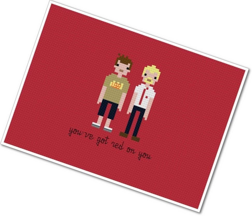 Pixel People - Shaun of the Dead - PDF Cross Stitch Pattern - INSTANT DOWNLOAD