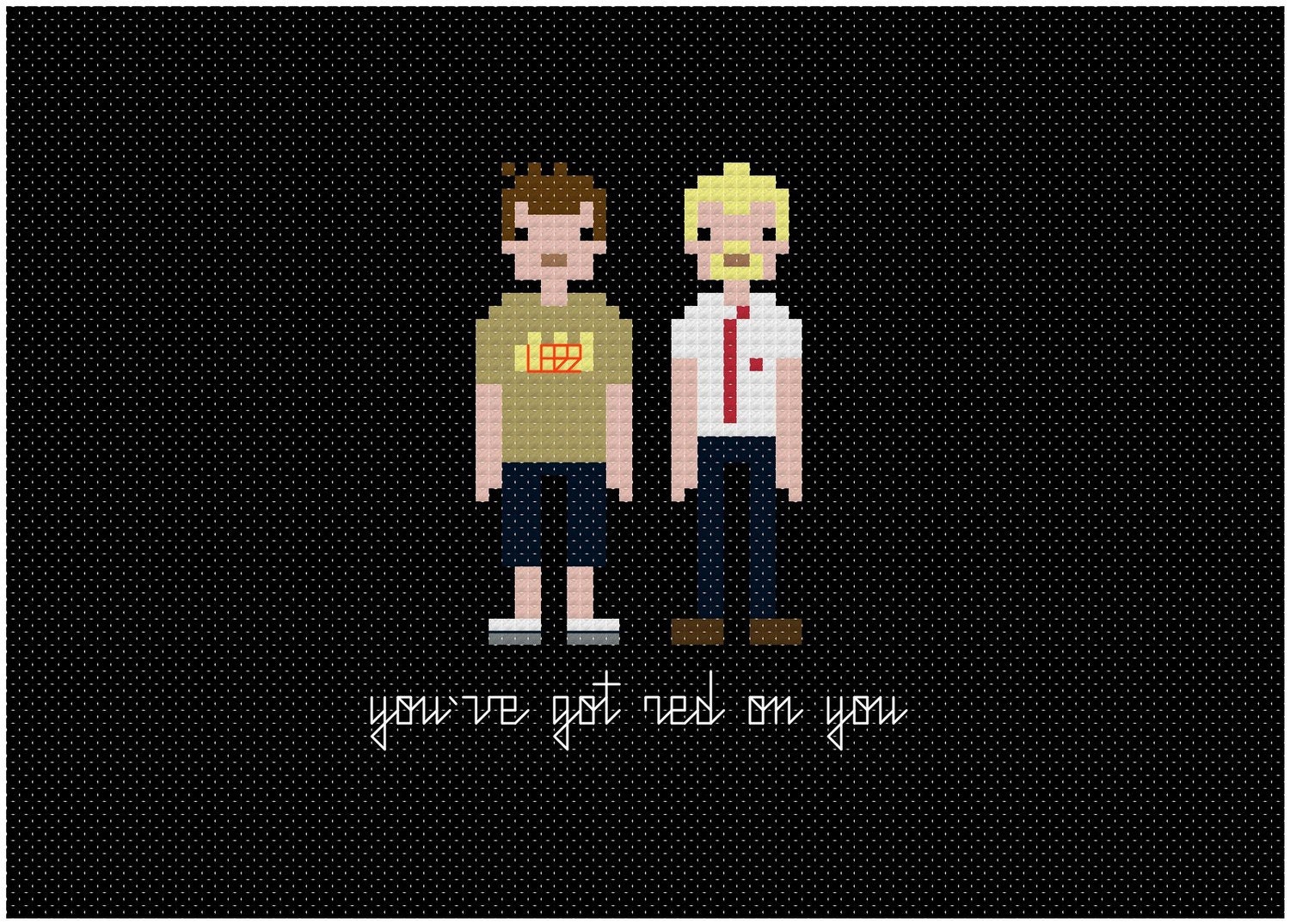 Pixel People - Shaun of the Dead - PDF Cross Stitch Pattern - INSTANT DOWNLOAD