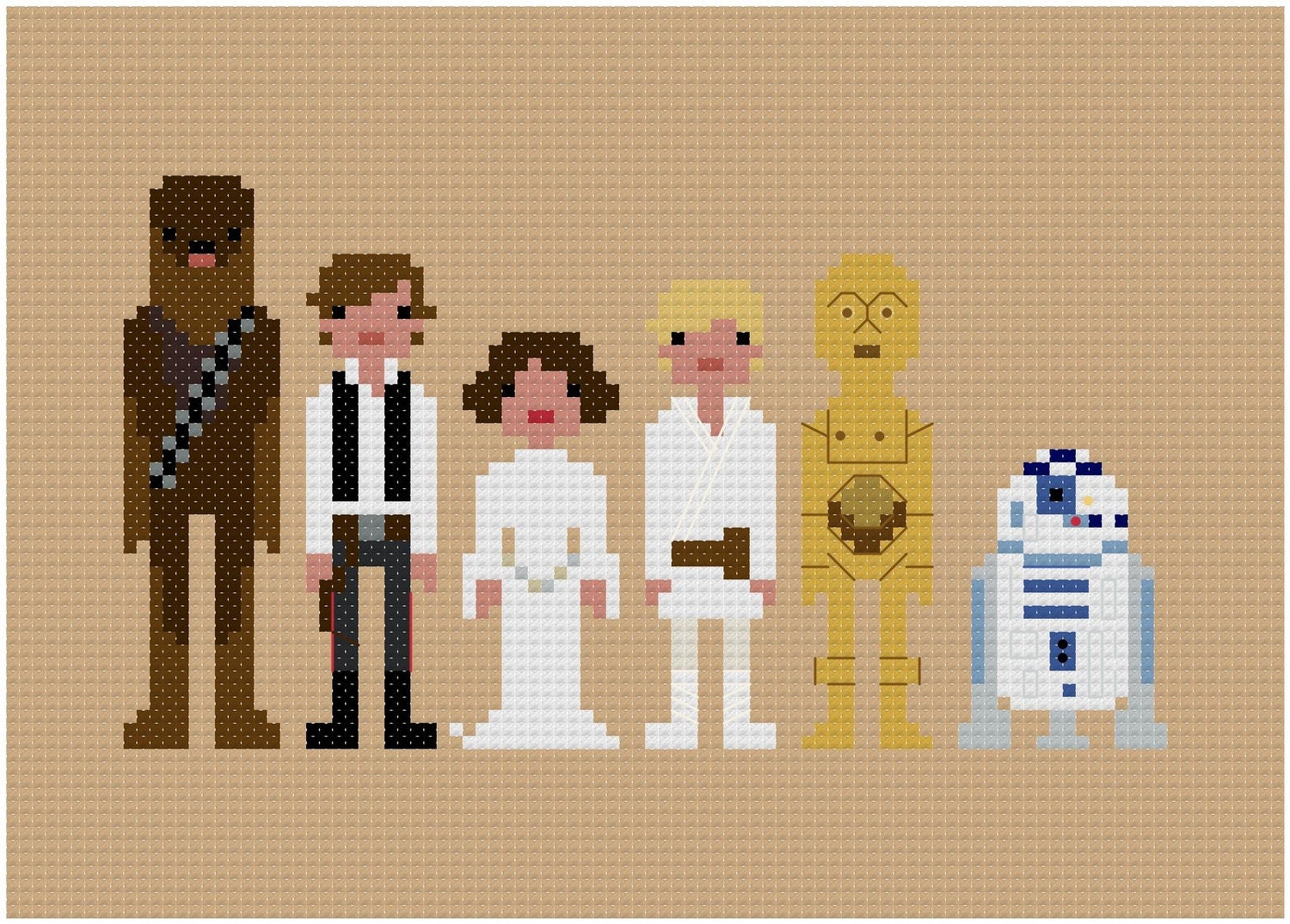 Pixel People - Star Wars - A New Hope - PDF Cross-stitch Pattern - INSTANT DOWNLOAD