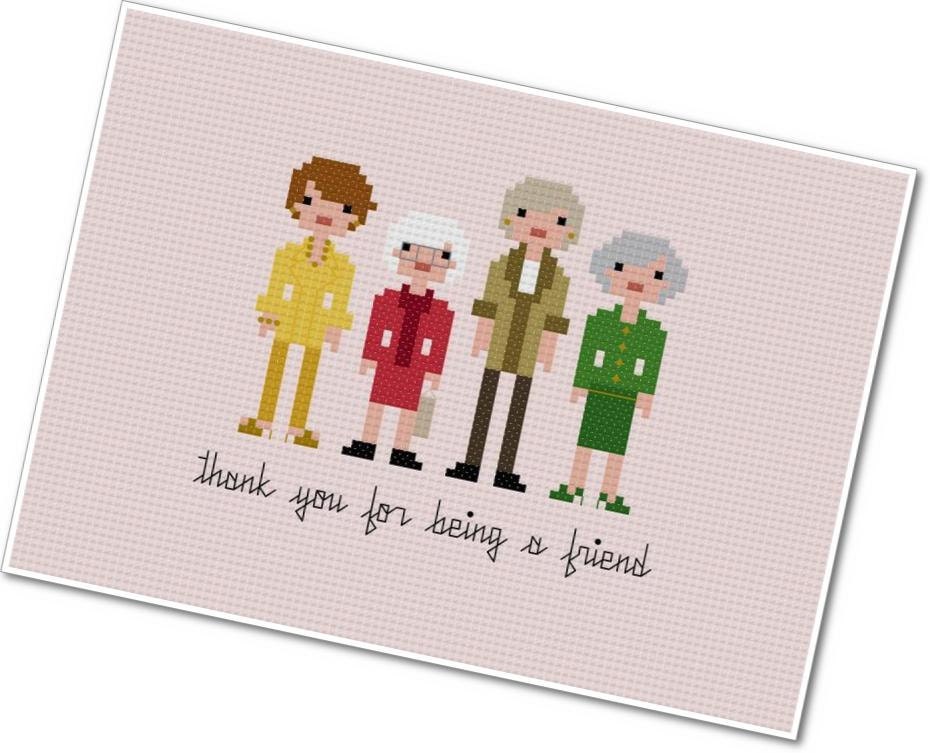 Pixel People - The Golden Girls - PDF Cross-stitch Pattern - INSTANT DOWNLOAD