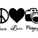 Peace, Love Photography Car Decal