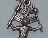 Large Vintage Sterling Silver Native American Hopi Kachina Dancer Souvenir of Utah Charm or Pendant