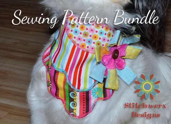 dog clothes sewing pattern bundle any 2 dog by stitchwerxdesigns free dog clothes sewing patterns 600x434 il fullxfull.305807505 Free Dog Clothes Sewing Patterns