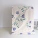Vintage Queen Duvet Hand Appliqued Tulips Cotton Queen Comforter Cover White Purple