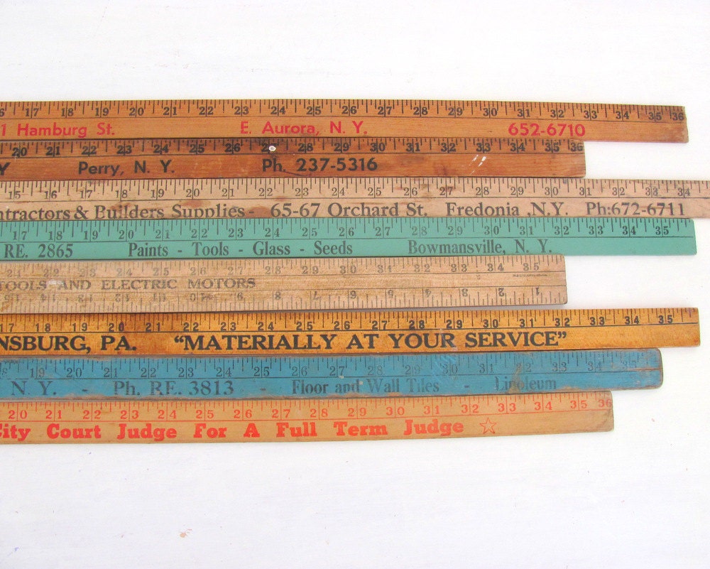 Vintage Yardstick Wood Ruler Instant Collection of Beauties theteam eveteam