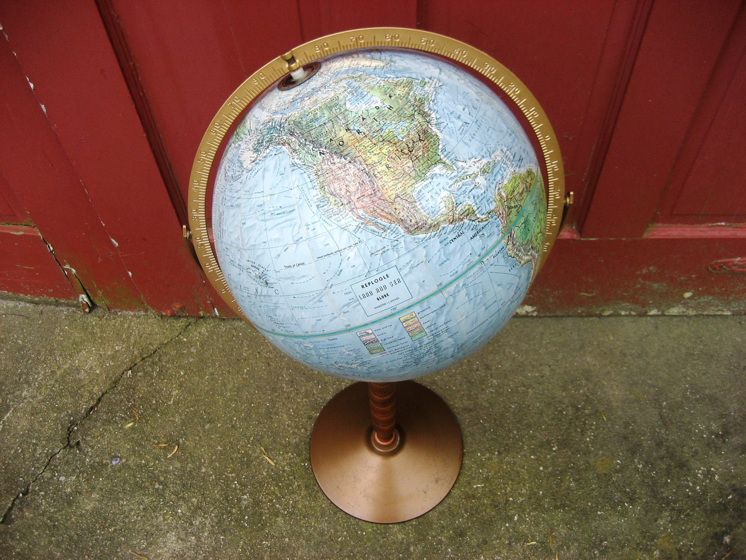 Vintage Stand Globe Featuring USSR