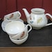 Mid Century Modern Teapot & 6 Cups with Saucers By Franciscan