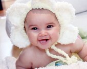 SALE 3 to 6m Girl Baby Hat Baby Flower Bonnet Spring Daisy Flower Hat - Lemon Yellow Crochet Bonnet Flower Petal Infant Photo Prop