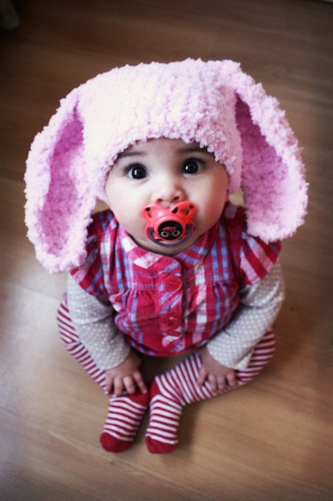 pink bunny hat