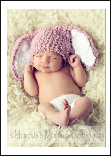 SALE 5T to Preteen Kids Bunny Hat Beanie Crochet Hat Plum White Bunny Ears Childrens Hat Flopsy Rabbit Hat Style Girl Photo Prop