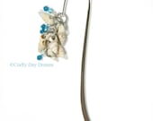 Shepards Hook Bookmark Beaded with Seashells and Swarovski Crystal
