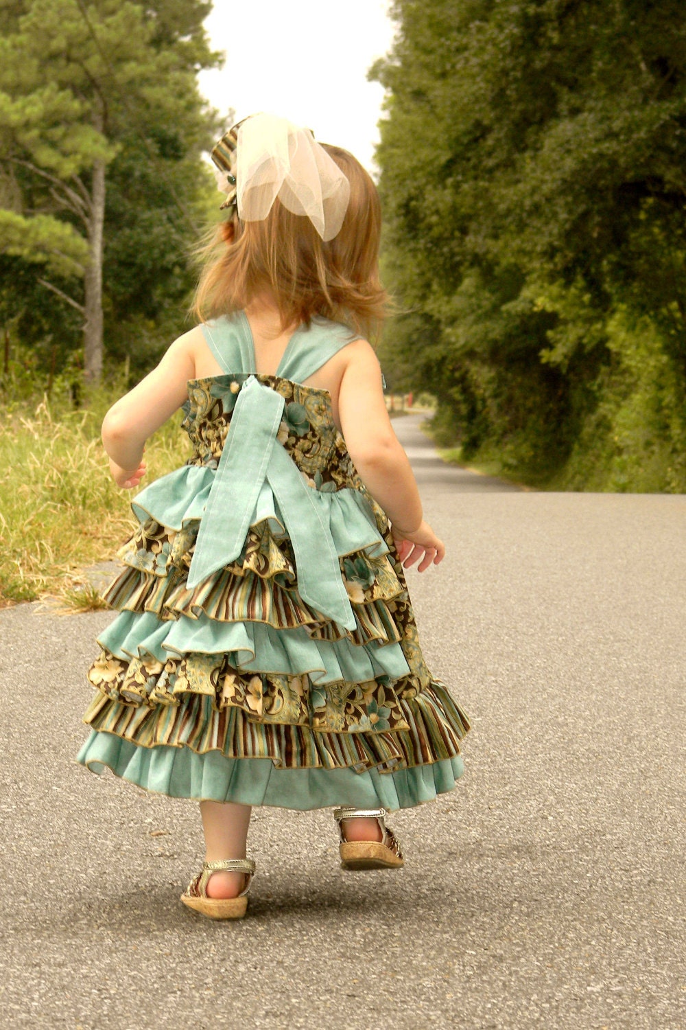 Reverse Ruffle Back Knot Dress Sizes 6-12 M, 12-18 M, 18-24 M, 2, 3, 4, 5