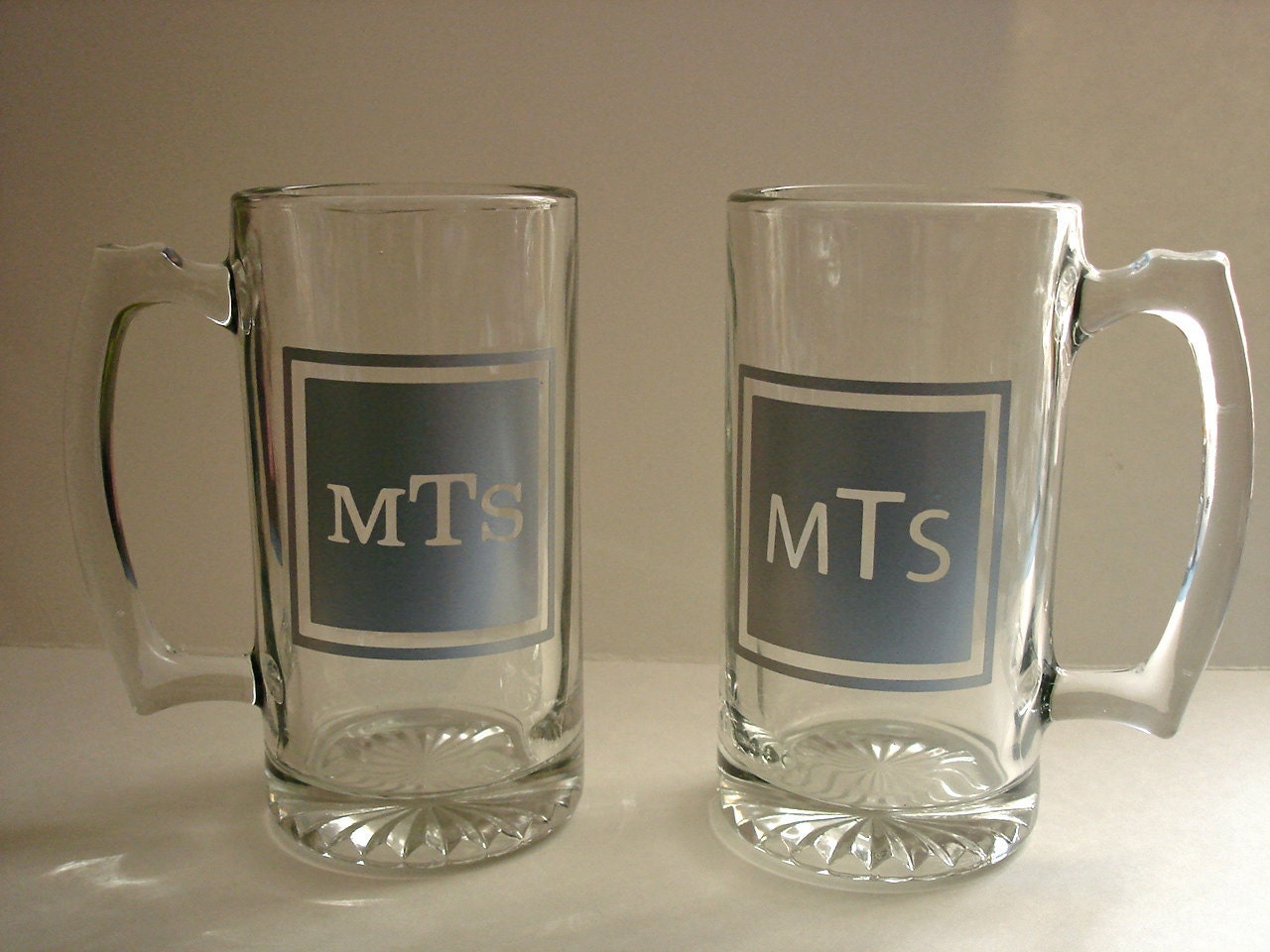 Square Personalized Monogram Vinyl Stickers for Weddings Vases, glasses, mugs, candles, chairs