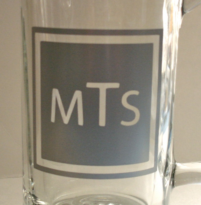 Square Personalized Monogram Vinyl Stickers for Weddings Vases, glasses, mugs, candles, chairs