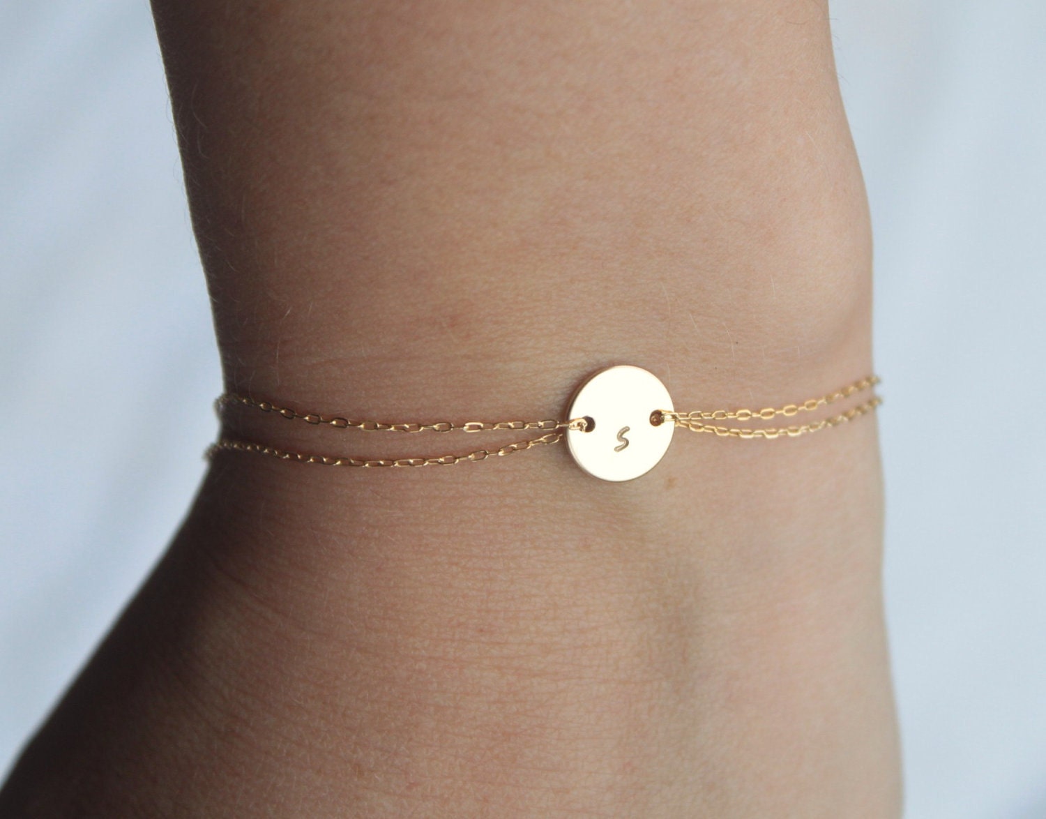 Monogram bracelet - 14k gold fill