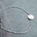 Personalized bracelet, Monogram bracelet - Sterling silver, sister, mothers gift, handstamped disc, silver chain bracelet