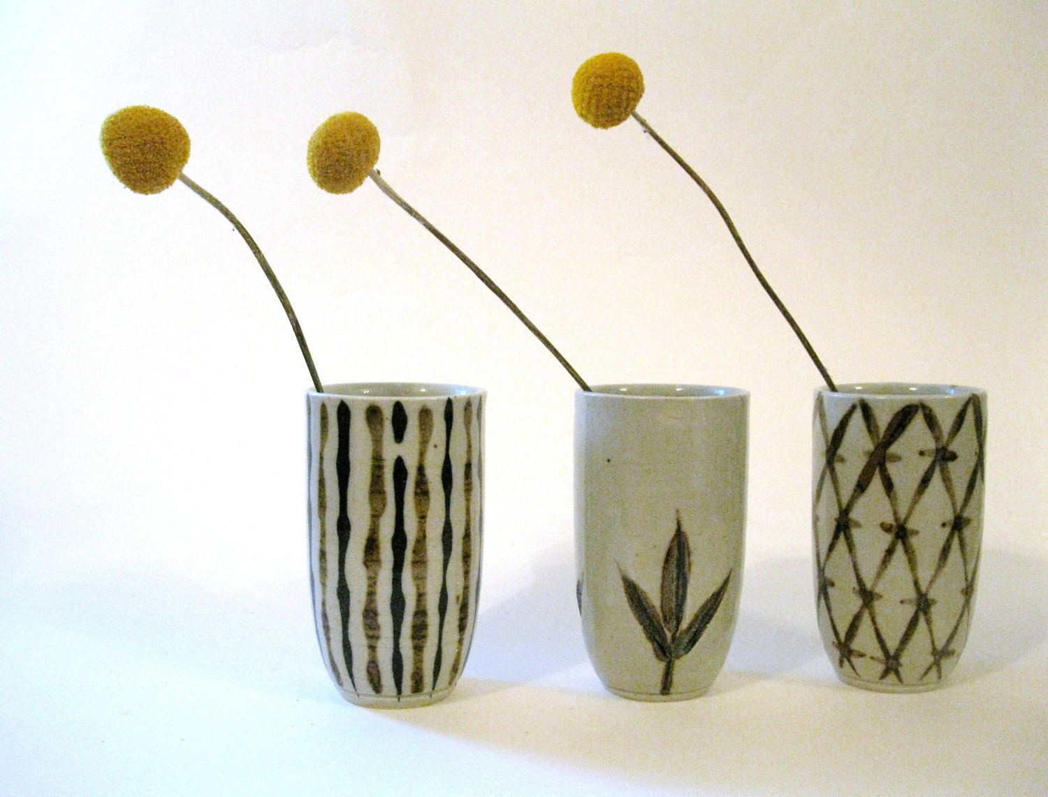 SALE Trio of Vintage Ceramic Sake Tea Cups