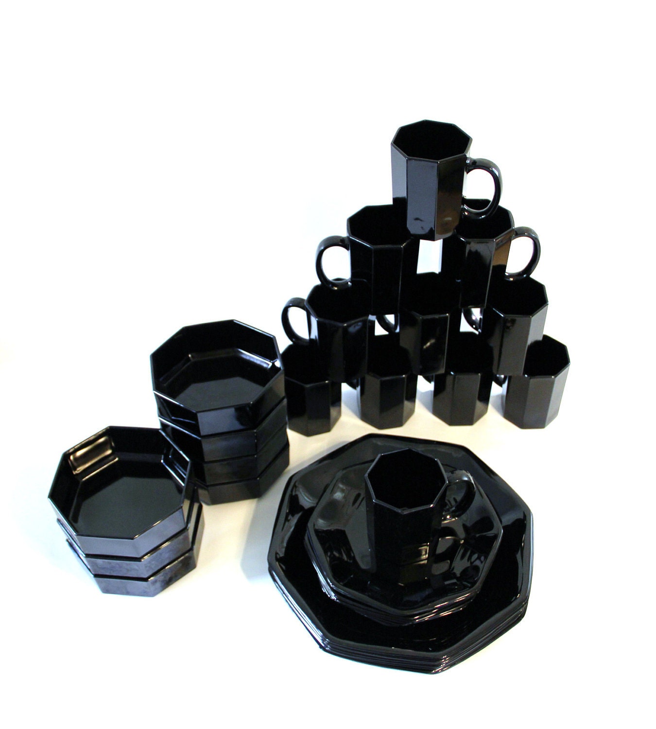Arcoroc Black Dinnerware 35-Piece Set