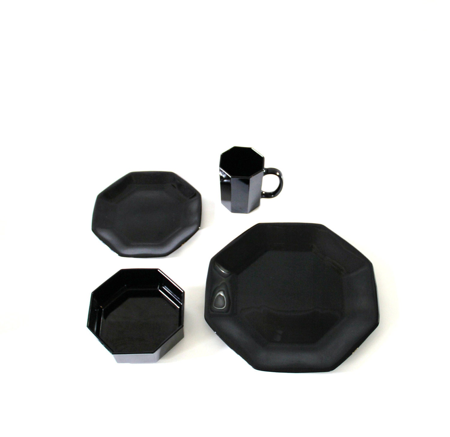 Arcoroc Black Dinnerware 35-Piece Set