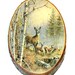 Vintage Deer in the Woods Plaque