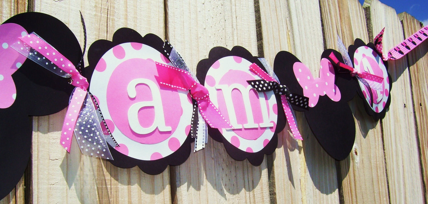 Minnie Mouse Highchair banner