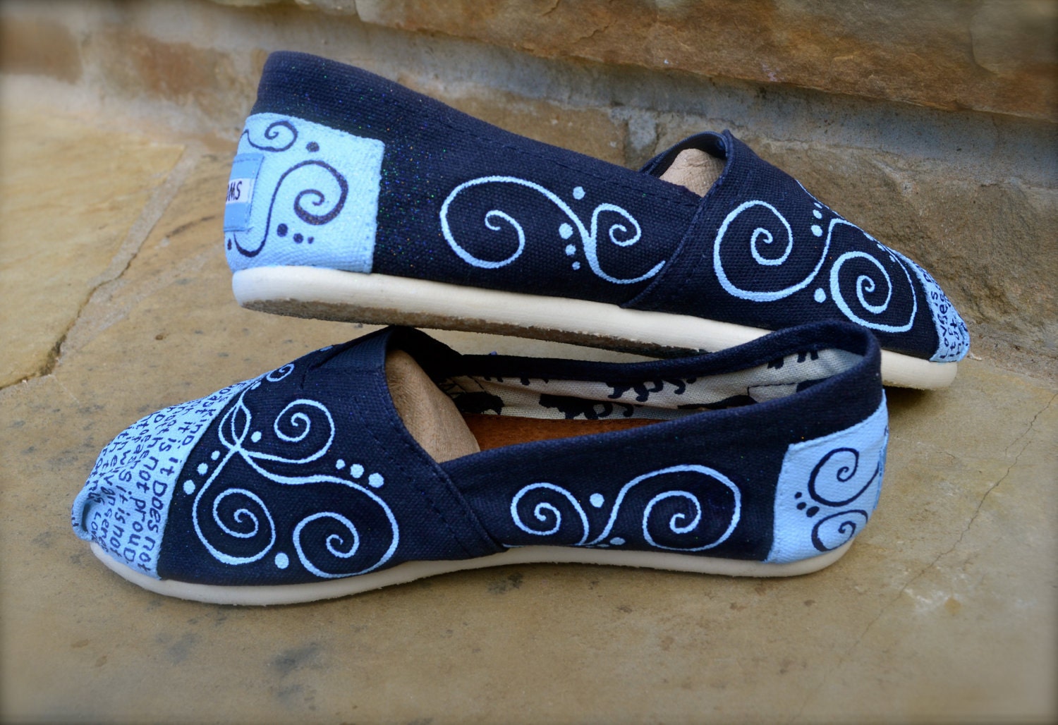 Custom TOMS Shoes - "What is Love" Theme