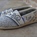 What is Love Theme - Ivory & Black Custom TOMS Shoes