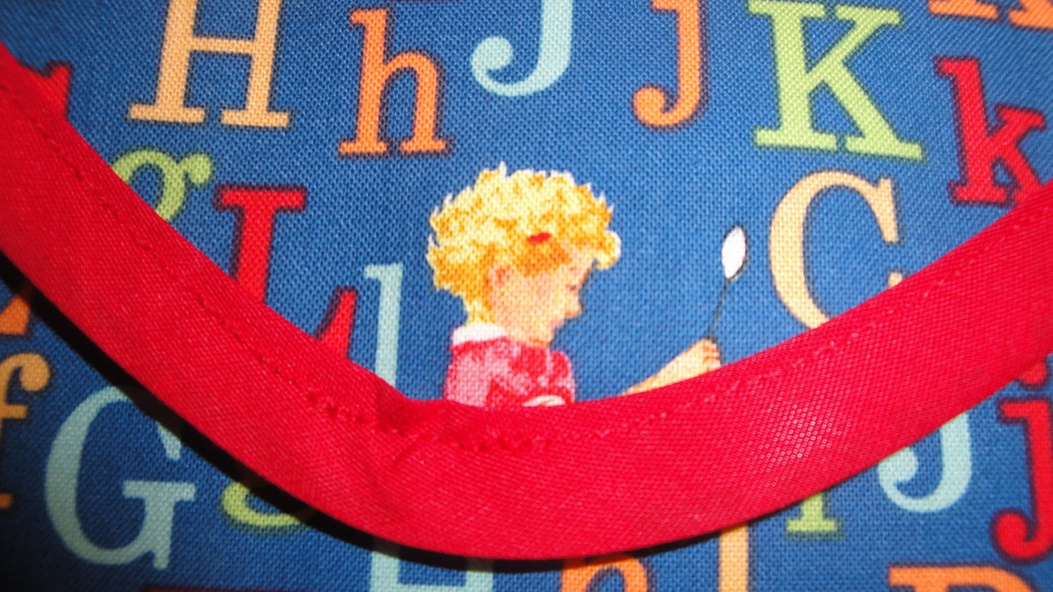 2 ON SALE ABC's Kids fabric & Numbers Wallet, Clutch 7x3 in  Money for School Supplies, Clutch, envelope, bags and purses