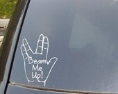 Beam Me Up Car Sticker