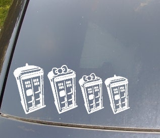 Tardis Family Car Sticker